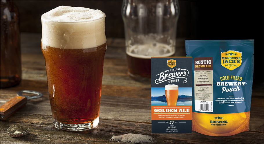 Mangrove Jack's Brewers Golden Ale with Rustic Brown Ale Pouch